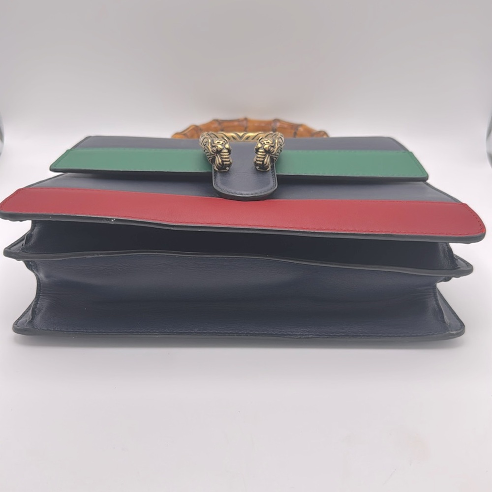 GUCCI Moon Calfskin Bamboo Web Medium Dionysus Top Handle Bag - Picture 6 of 17